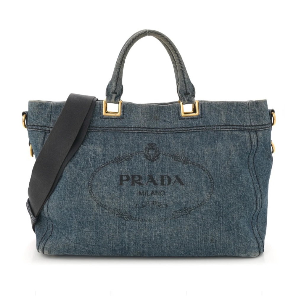 Prada Denim Shopping Tote (Large)